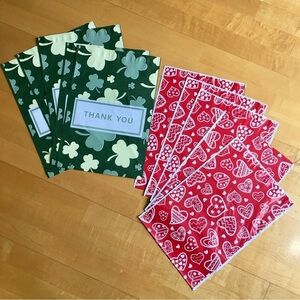 10 Count - Variety Bundle of 10x13 Polymailers (SHAMROCKS + HEARTS)